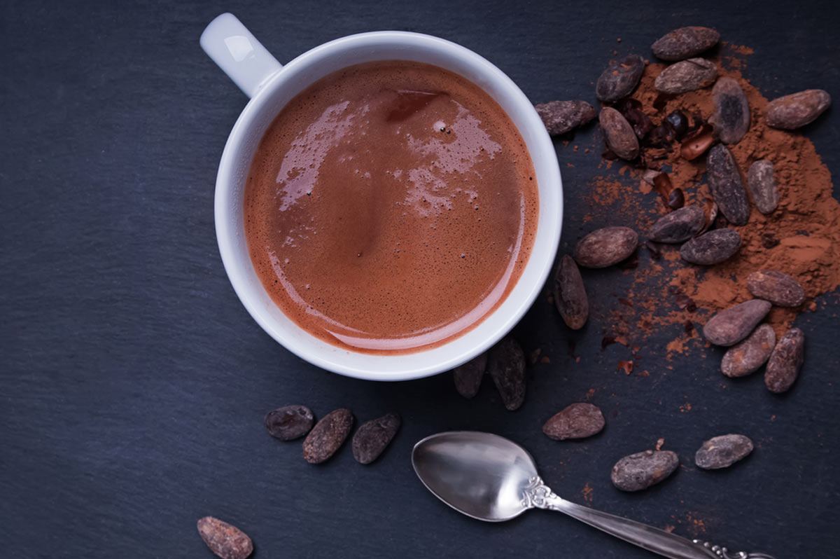 Cup of Healthy Hot Chocolate from Naturopath Evie's recipe