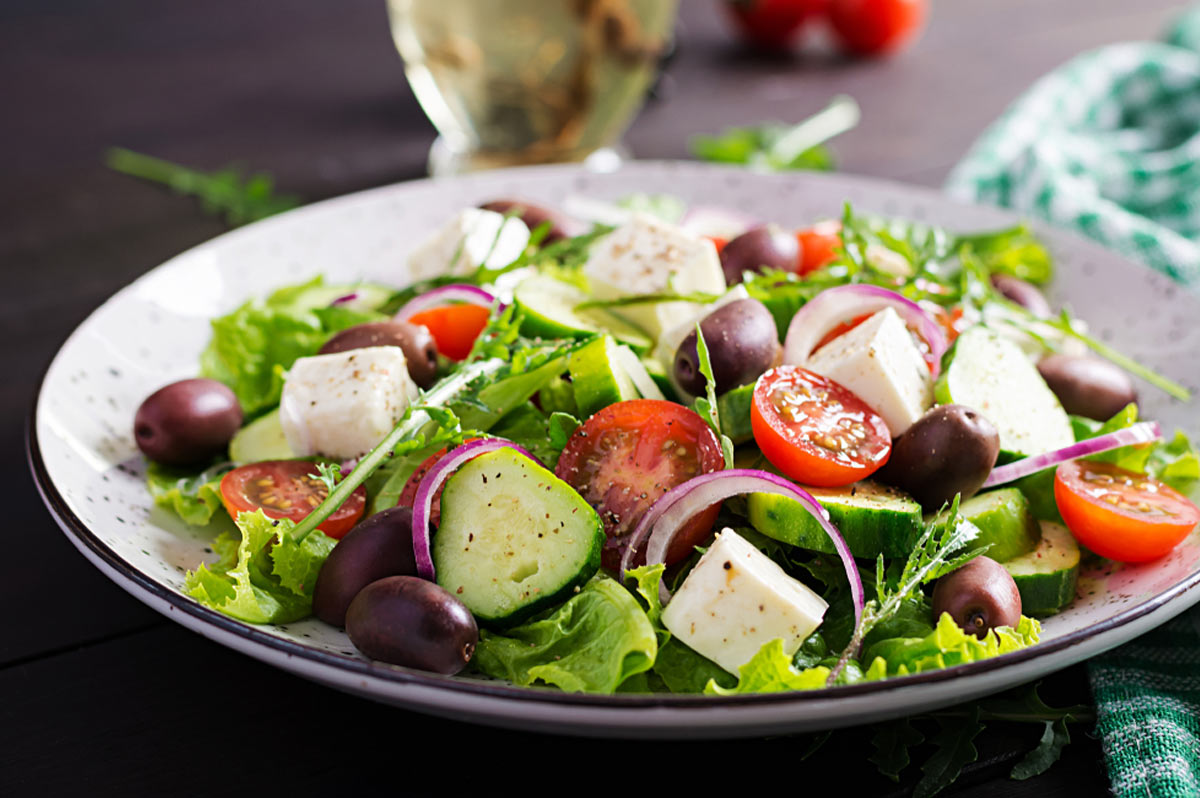 Tasty Greek Salad with a twist from our naturopath