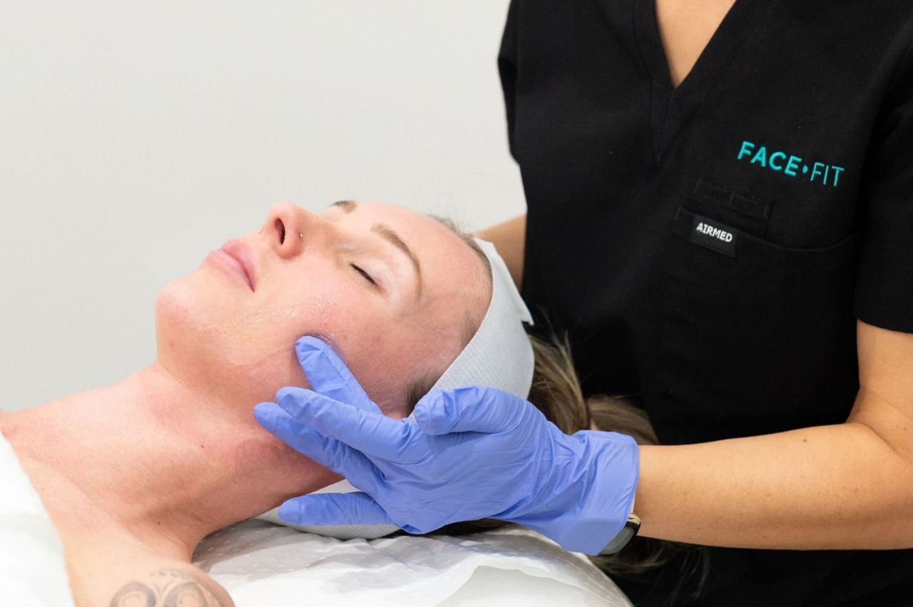 woman being prepped for prp treatment