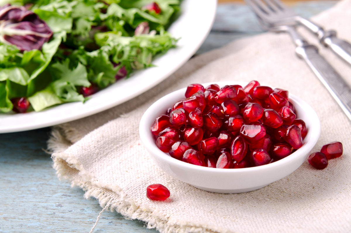 closeup of the Festive Pomegranate Salad