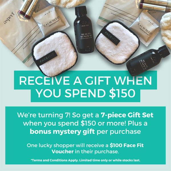 Celebrate Our 7th Birthday with a FREE 7 Piece Gift Set product promotion during September