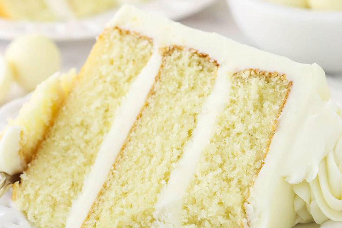 Vanilla and White Chocolate cake using a double recipe that Face Fit Clinic Manager Ash did for her Sister’s Engagement Party Cake