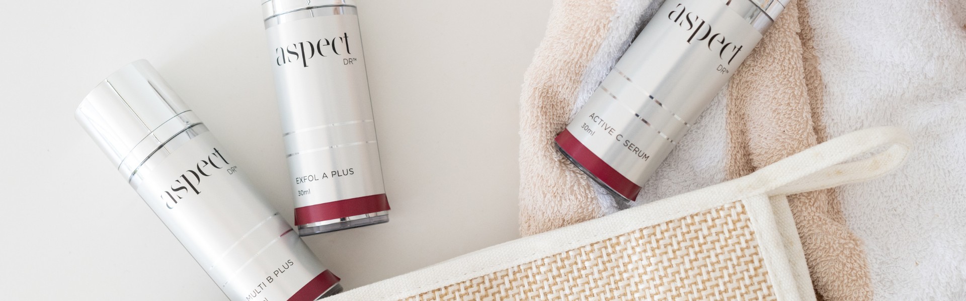 Selection of Aspect Dr products to treat acne